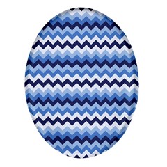 Zigzag-pattern-seamless-zig-zag-background-color Oval Glass Fridge Magnet (4 Pack)