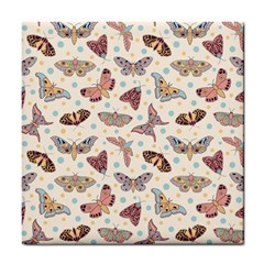 Pattern-with-butterflies-moths Tile Coaster