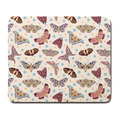 Pattern-with-butterflies-moths Large Mousepad