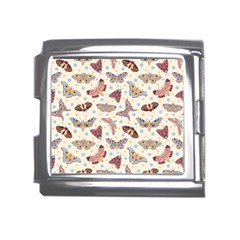 Pattern-with-butterflies-moths Mega Link Italian Charm (18mm)