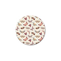 Pattern-with-butterflies-moths Golf Ball Marker