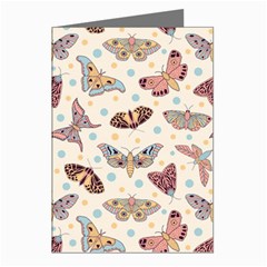 Pattern-with-butterflies-moths Greeting Cards (Pkg of 8)