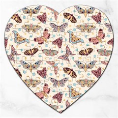 Pattern-with-butterflies-moths Jigsaw Puzzle (heart)