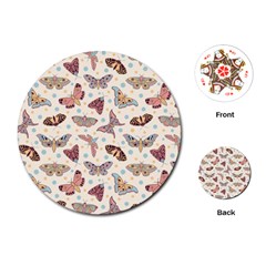 Pattern-with-butterflies-moths Playing Cards Single Design (Round)