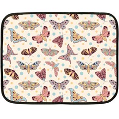 Pattern-with-butterflies-moths Two Sides Fleece Blanket (Mini)