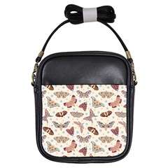 Pattern-with-butterflies-moths Girls Sling Bag