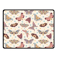 Pattern-with-butterflies-moths Fleece Blanket (Small)