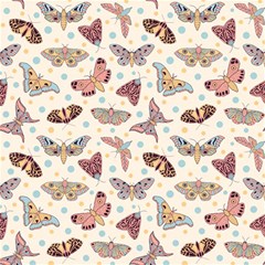 Pattern-with-butterflies-moths Play Mat (Rectangle)