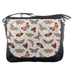 Pattern-with-butterflies-moths Messenger Bag