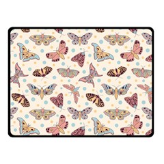 Pattern-with-butterflies-moths Two Sides Fleece Blanket (Small)