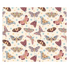 Pattern-with-butterflies-moths Two Sides Premium Plush Fleece Blanket (Small)