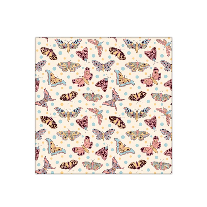 Pattern-with-butterflies-moths Satin Bandana Scarf 22  x 22 