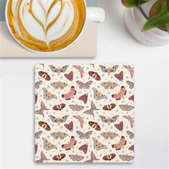 Pattern-with-butterflies-moths UV Print Square Tile Coaster 