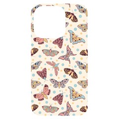 Pattern-with-butterflies-moths iPhone 14 Pro Black UV Print Case