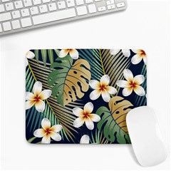 Seamless-pattern-with-tropical-strelitzia-flowers-leaves-exotic-background Small Mousepad by uniart180623