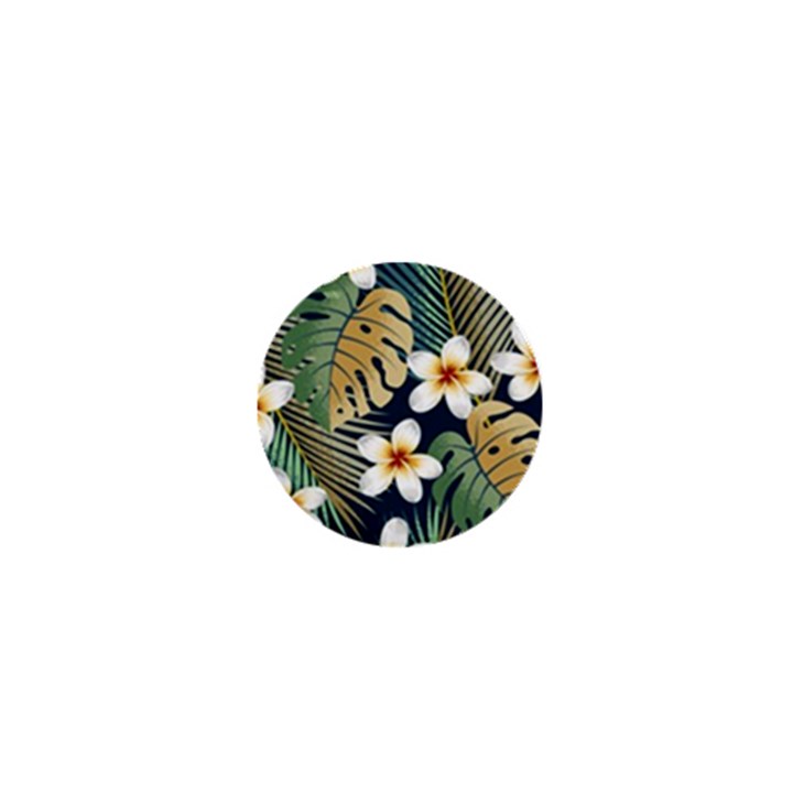 Seamless-pattern-with-tropical-strelitzia-flowers-leaves-exotic-background 1  Mini Buttons