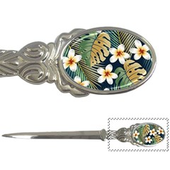 Seamless-pattern-with-tropical-strelitzia-flowers-leaves-exotic-background Letter Opener by uniart180623