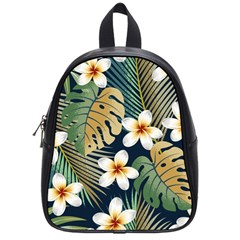 Seamless-pattern-with-tropical-strelitzia-flowers-leaves-exotic-background School Bag (small) by uniart180623