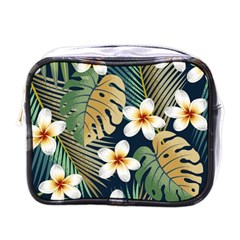 Seamless-pattern-with-tropical-strelitzia-flowers-leaves-exotic-background Mini Toiletries Bag (one Side) by uniart180623