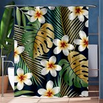 Seamless-pattern-with-tropical-strelitzia-flowers-leaves-exotic-background Shower Curtain 60  x 72  (Medium)  60 x72  Curtain