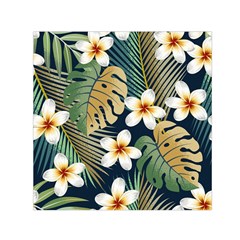 Seamless-pattern-with-tropical-strelitzia-flowers-leaves-exotic-background Square Satin Scarf (30  X 30 )