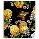 Embroidery-blossoming-lemons-butterfly-seamless-pattern Canvas 8  x 10  8.15 x9.66  Canvas - 1