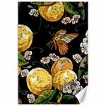 Embroidery-blossoming-lemons-butterfly-seamless-pattern Canvas 12  x 18  11.88 x17.36  Canvas - 1