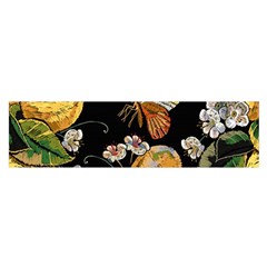 Embroidery-blossoming-lemons-butterfly-seamless-pattern Oblong Satin Scarf (16  X 60 ) by uniart180623