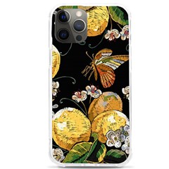 Embroidery-blossoming-lemons-butterfly-seamless-pattern Iphone 12 Pro Max Tpu Uv Print Case by uniart180623