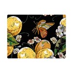 Embroidery-blossoming-lemons-butterfly-seamless-pattern Premium Plush Fleece Blanket (Mini) 35 x27  Blanket Front