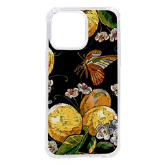 Embroidery-blossoming-lemons-butterfly-seamless-pattern Iphone 14 Pro Max Tpu Uv Print Case