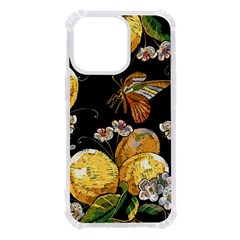 Embroidery-blossoming-lemons-butterfly-seamless-pattern Iphone 13 Pro Tpu Uv Print Case