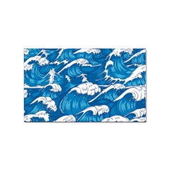 Storm-waves-seamless-pattern-raging-ocean-water-sea-wave-vintage-japanese-storms-print-illustration- Sticker Rectangular (10 Pack) by uniart180623