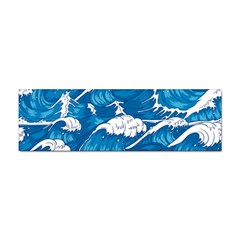 Storm-waves-seamless-pattern-raging-ocean-water-sea-wave-vintage-japanese-storms-print-illustration- Sticker Bumper (10 Pack) by uniart180623