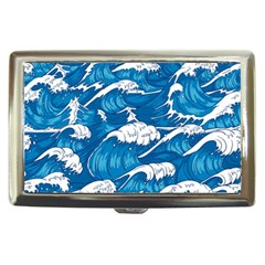 Storm-waves-seamless-pattern-raging-ocean-water-sea-wave-vintage-japanese-storms-print-illustration- Cigarette Money Case by uniart180623