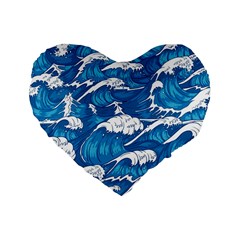 Storm-waves-seamless-pattern-raging-ocean-water-sea-wave-vintage-japanese-storms-print-illustration- Standard 16  Premium Heart Shape Cushions by uniart180623