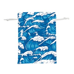 Storm-waves-seamless-pattern-raging-ocean-water-sea-wave-vintage-japanese-storms-print-illustration- Lightweight Drawstring Pouch (l) by uniart180623