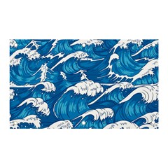 Storm-waves-seamless-pattern-raging-ocean-water-sea-wave-vintage-japanese-storms-print-illustration- Banner And Sign 5  X 3  by uniart180623