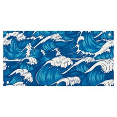 Storm-waves-seamless-pattern-raging-ocean-water-sea-wave-vintage-japanese-storms-print-illustration- Banner And Sign 6  X 3  by uniart180623