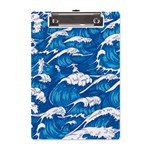 Storm-waves-seamless-pattern-raging-ocean-water-sea-wave-vintage-japanese-storms-print-illustration- A5 Acrylic Clipboard Front