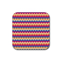 Zigzag-pattern-seamless-zig-zag-background-color Rubber Coaster (square) by uniart180623