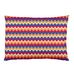 Zigzag-pattern-seamless-zig-zag-background-color Pillow Case by uniart180623