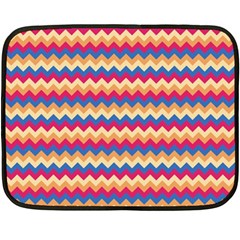 Zigzag-pattern-seamless-zig-zag-background-color Two Sides Fleece Blanket (mini) by uniart180623