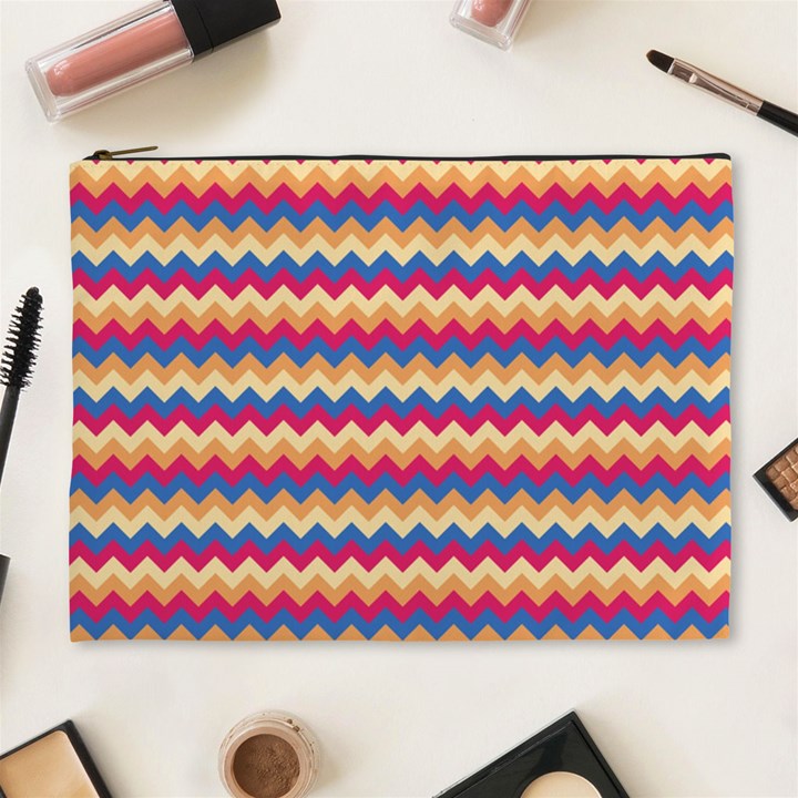 Zigzag-pattern-seamless-zig-zag-background-color Cosmetic Bag (XL)