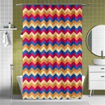 Zigzag-pattern-seamless-zig-zag-background-color Shower Curtain 48  x 72  (Small)  Curtain(48  X 72 )