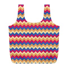 Zigzag-pattern-seamless-zig-zag-background-color Full Print Recycle Bag (l) by uniart180623