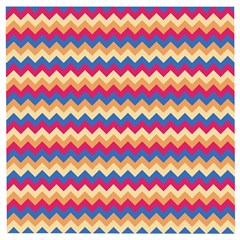 Zigzag-pattern-seamless-zig-zag-background-color Wooden Puzzle Square by uniart180623