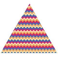 Zigzag-pattern-seamless-zig-zag-background-color Wooden Puzzle Triangle by uniart180623