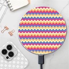 Zigzag-pattern-seamless-zig-zag-background-color Wireless Fast Charger(white) by uniart180623