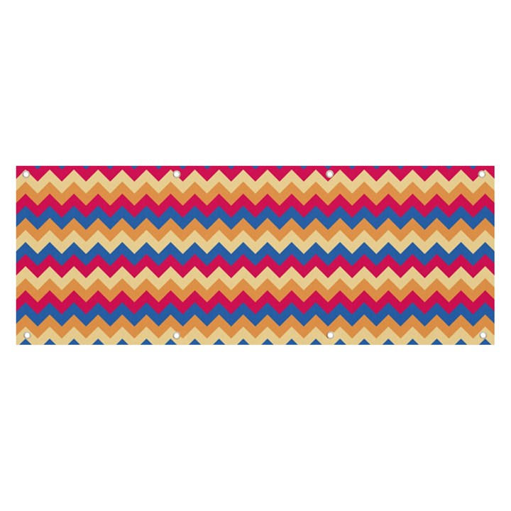 Zigzag-pattern-seamless-zig-zag-background-color Banner and Sign 8  x 3 